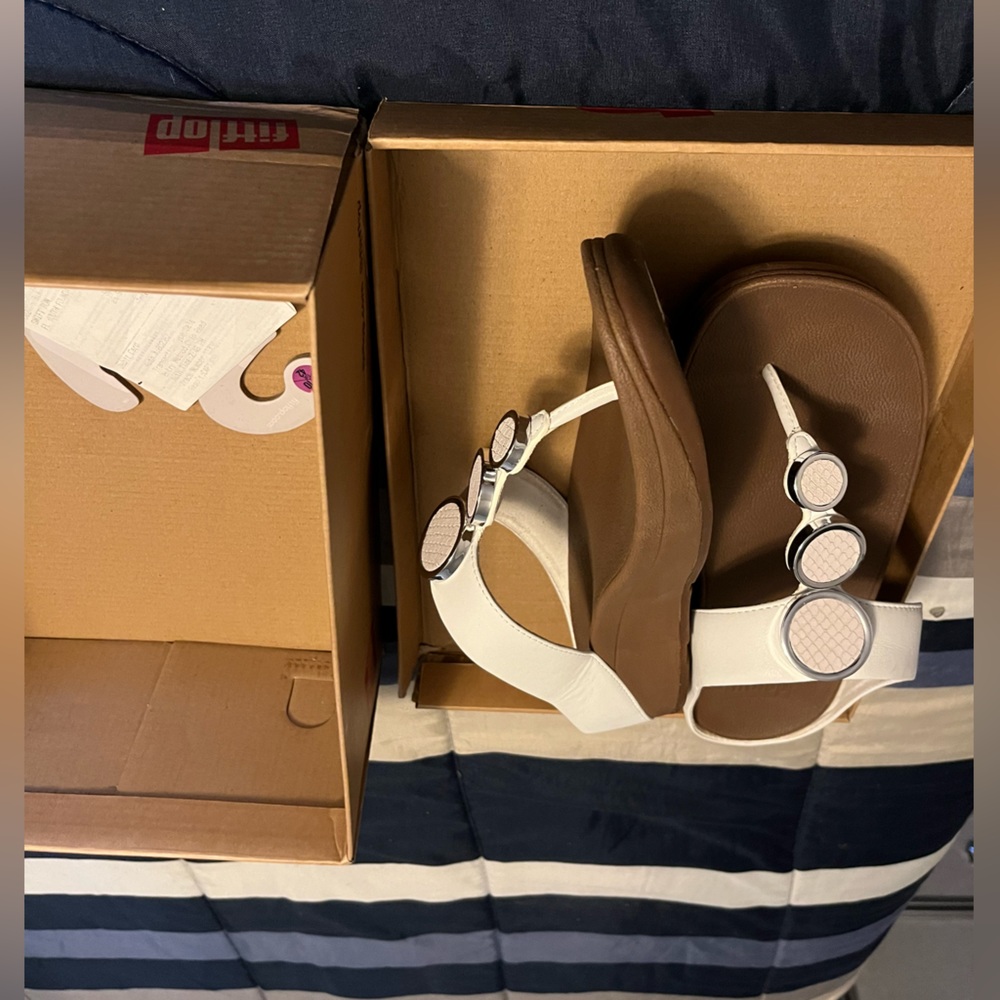 White sandals worn maybe twice times size10